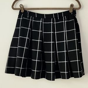 Hot Topic Goth Grunge Cosplay Black Plaid Plaeted Window Paine Mini Skirt M (33)